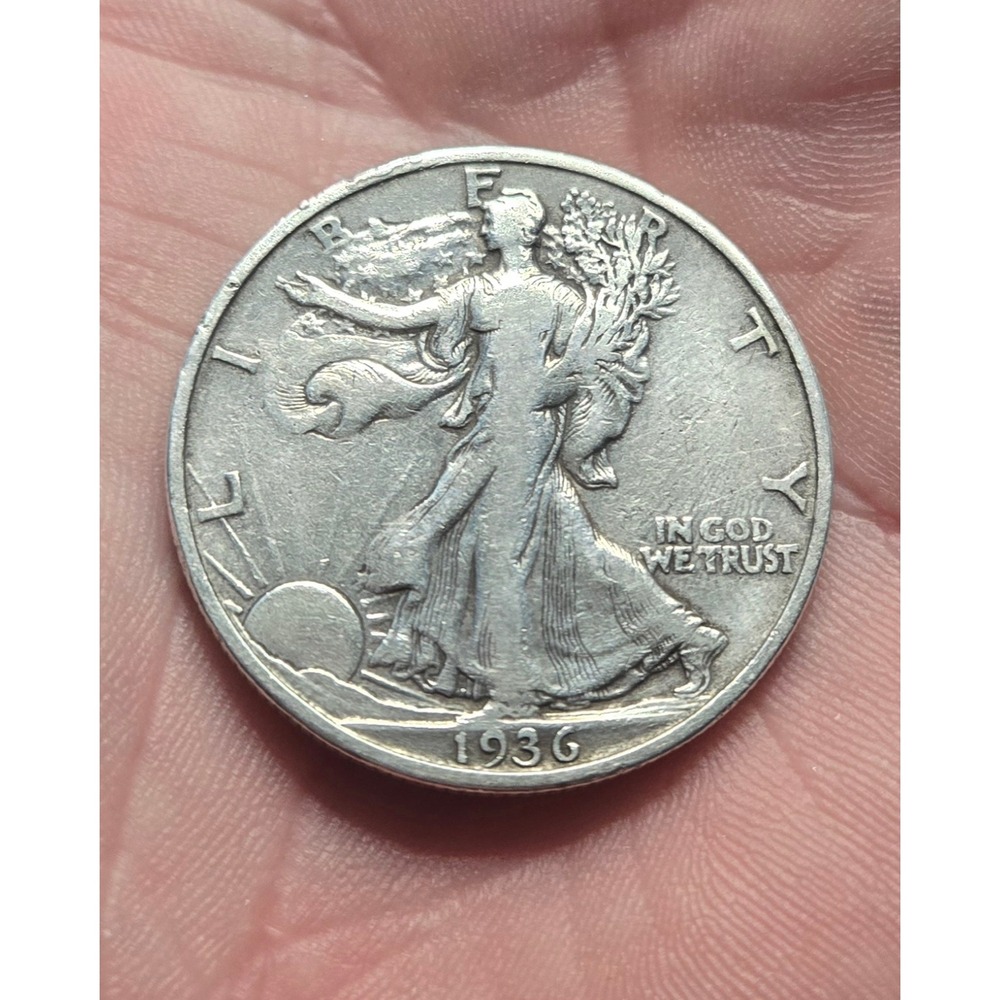 1936-S Walking Liberty Half Dollar 90% Silver US Coin San Francisco Mint
